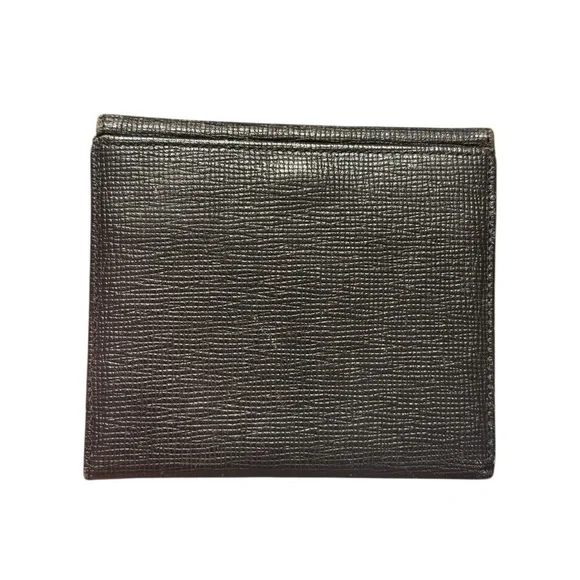 Yves Saint Laurent Vintage Black Leather Snap Wallet Vintage Embossed YSL 80’s - Picture 2 of 8